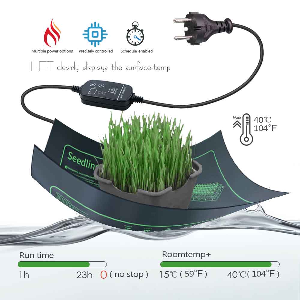 防水爬虫類加熱マット,7〜100W,16〜40 ℃ の植物加 - Heat Mat Seedling のレビューと価格